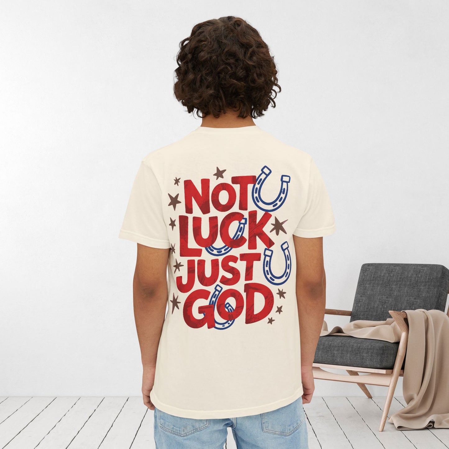Not Luck Just God Comfort Colors Pocket T-Shirt