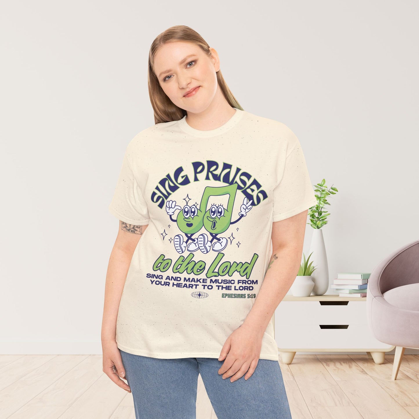 Sing Praises To The Lord Heavy Cotton Tee