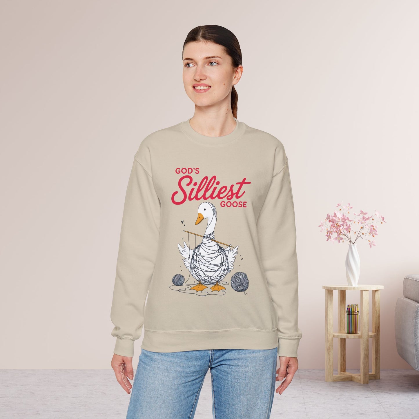 God's Silliest Goose Sweatshirt - Christian Crewneck Pullover
