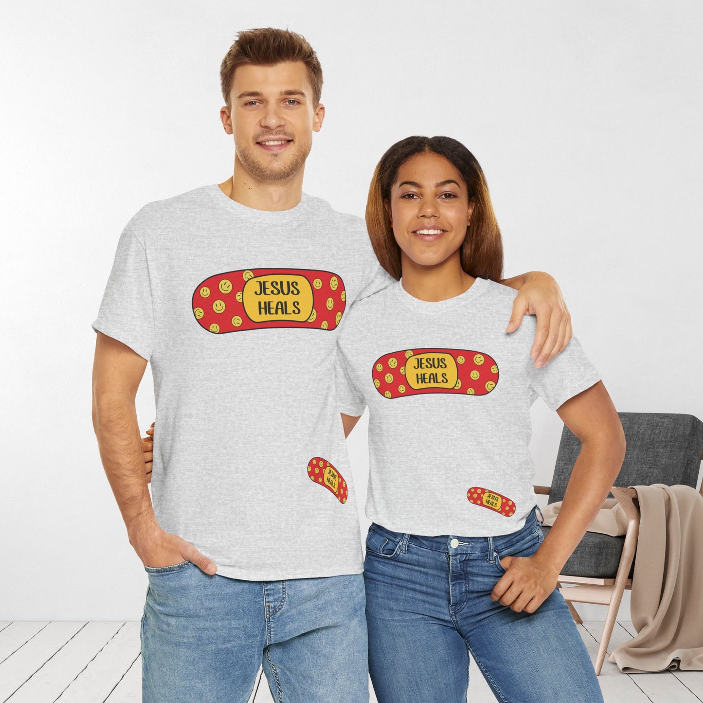 Jesus Heals Heavy Cotton Tee