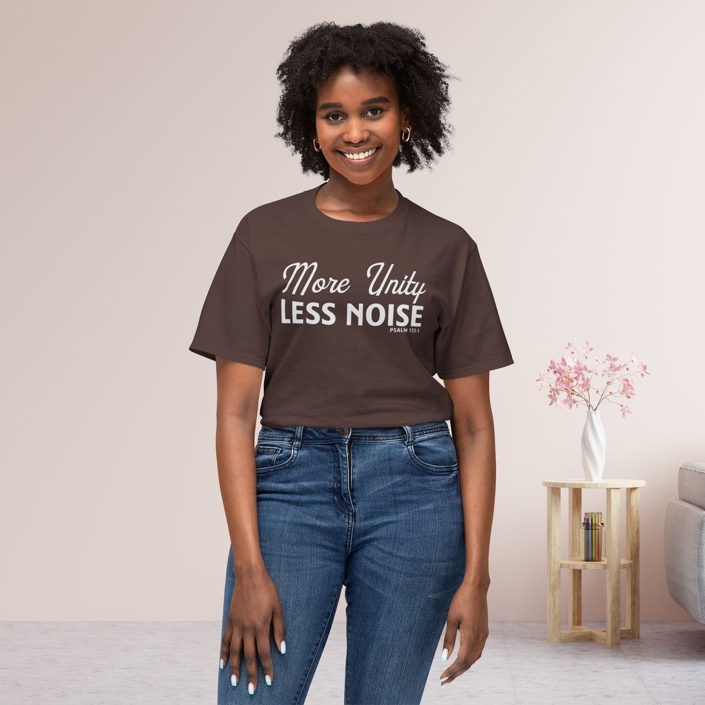 More Unity. Less Noise Unisex HD Cotton Tee