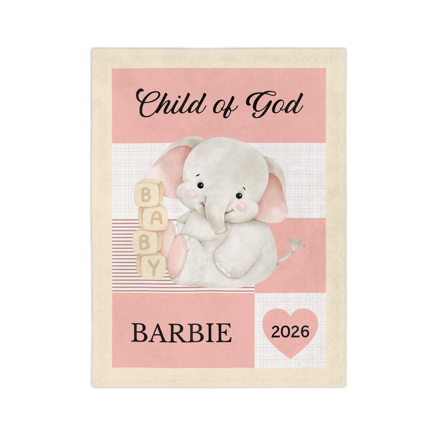 Personalized “Child of God” Christian Baby Blanket - Christian Nursery Blanket