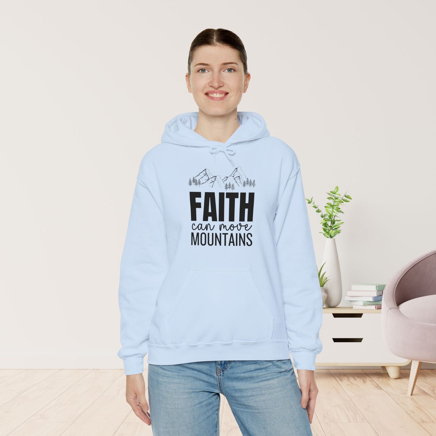 Faith Can Move Mountains Christian Bible Verse Unisex Hoodie