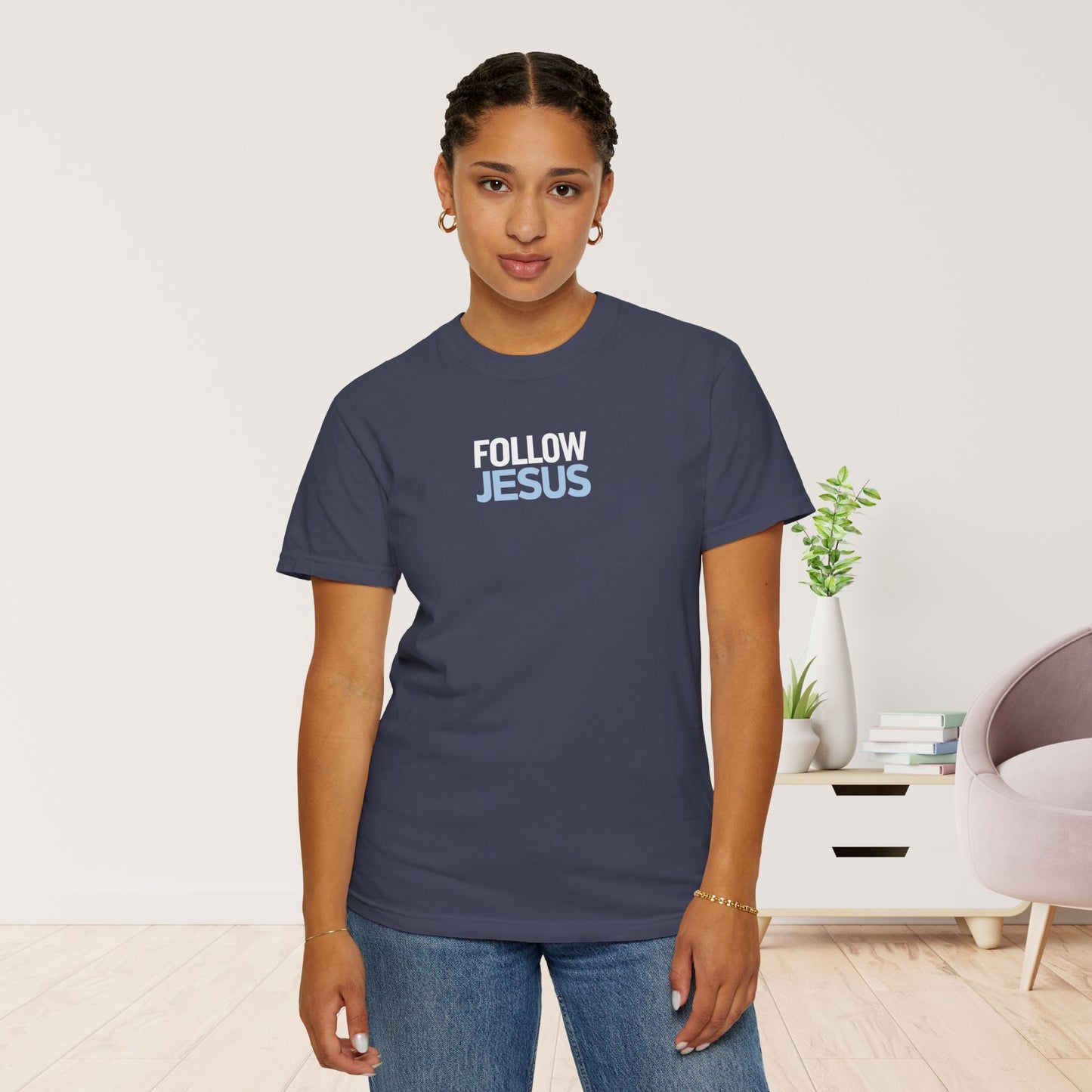 Jesus is the Light of the World Comfort Colors Shirt - John 8:12 Bible Verse Christian Shirt