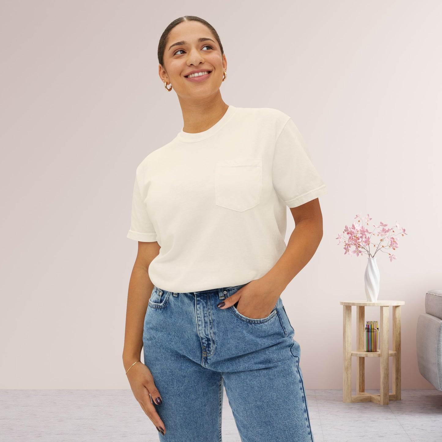 Not Luck Just God Comfort Colors Pocket T-Shirt