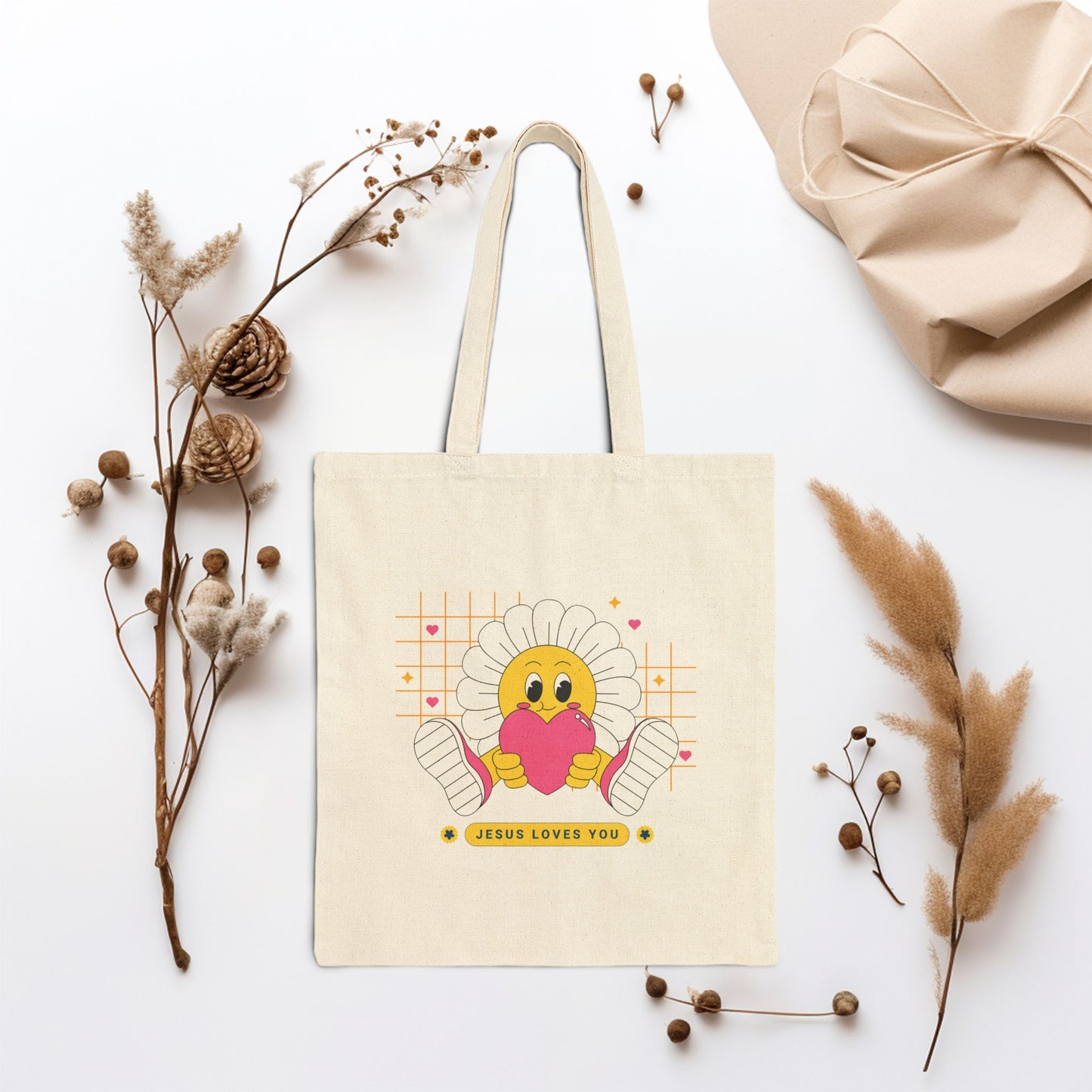 Jesus Loves You Canvas Tote Bag