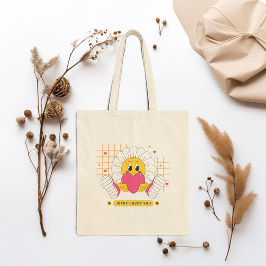 Jesus Loves You Canvas Tote Bag