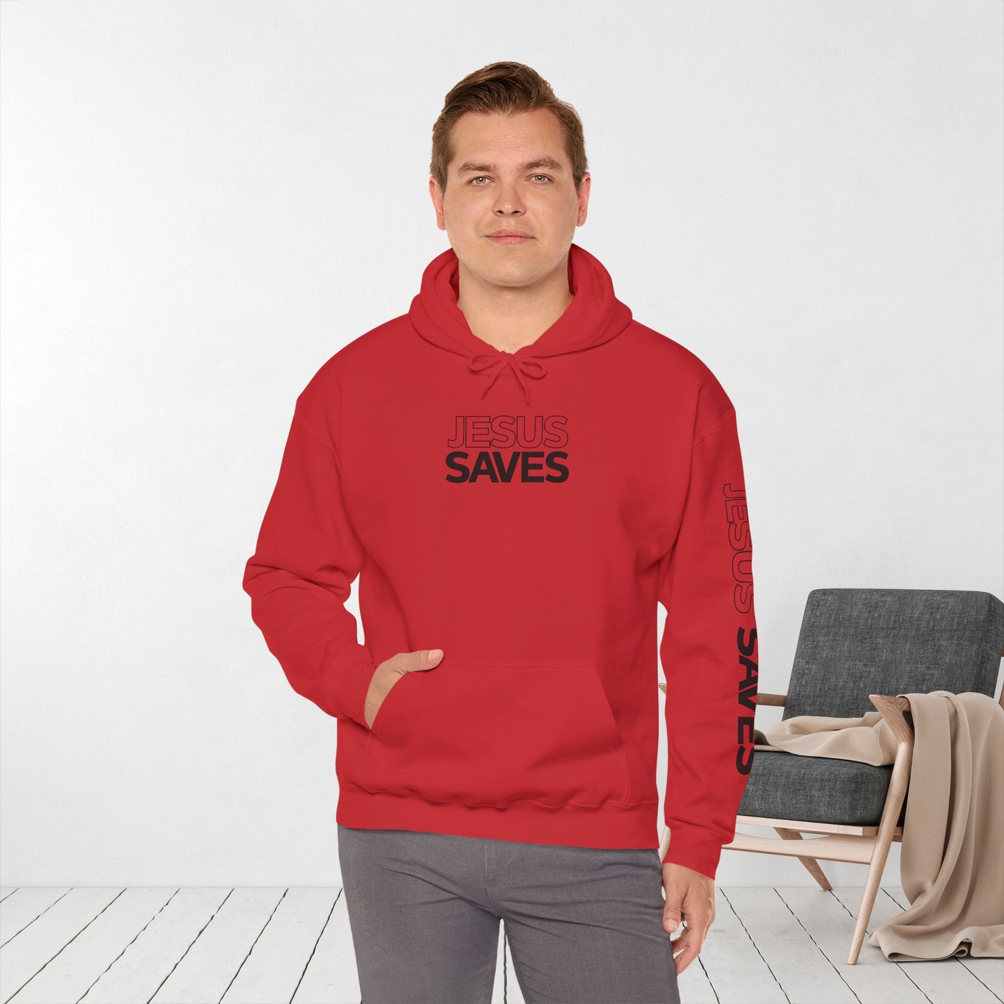 Jesus Saves Hoodie - Acts 4:12 Bible Verse Christian Hoodie