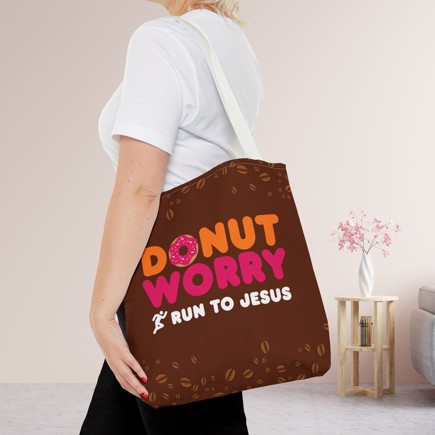 Run To Jesus Tote Bag - Christian Tote Bag