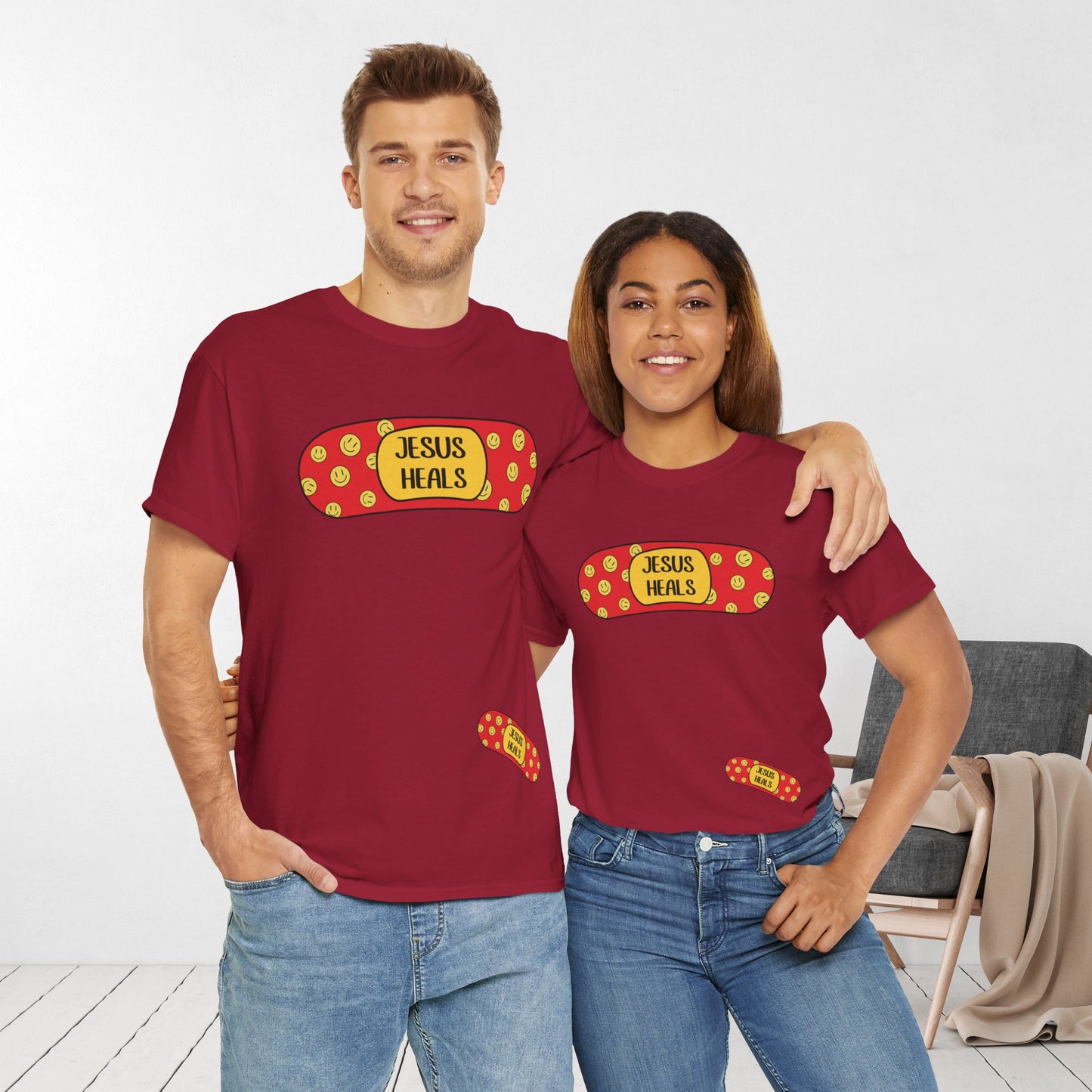 Jesus Heals Heavy Cotton Tee