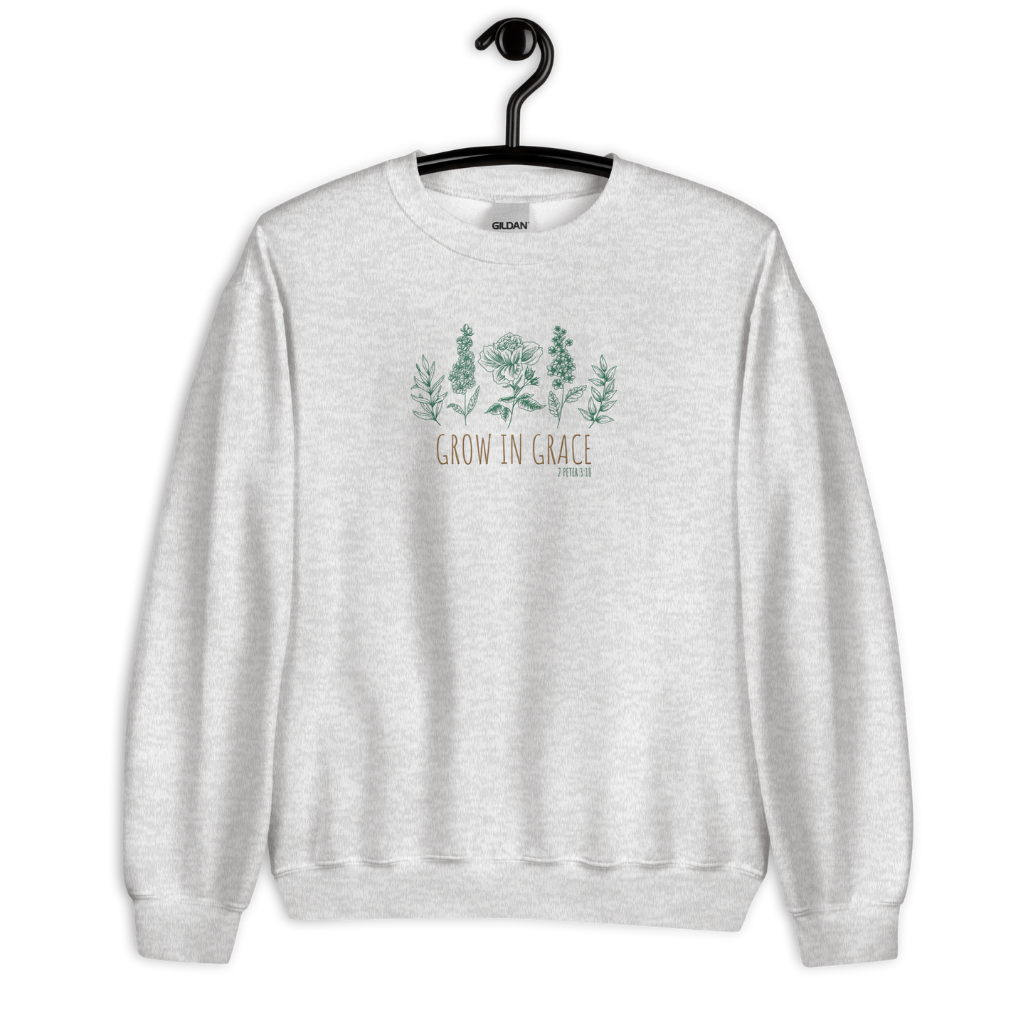 Grow in Grace Embroidered Women's Sweatshirt