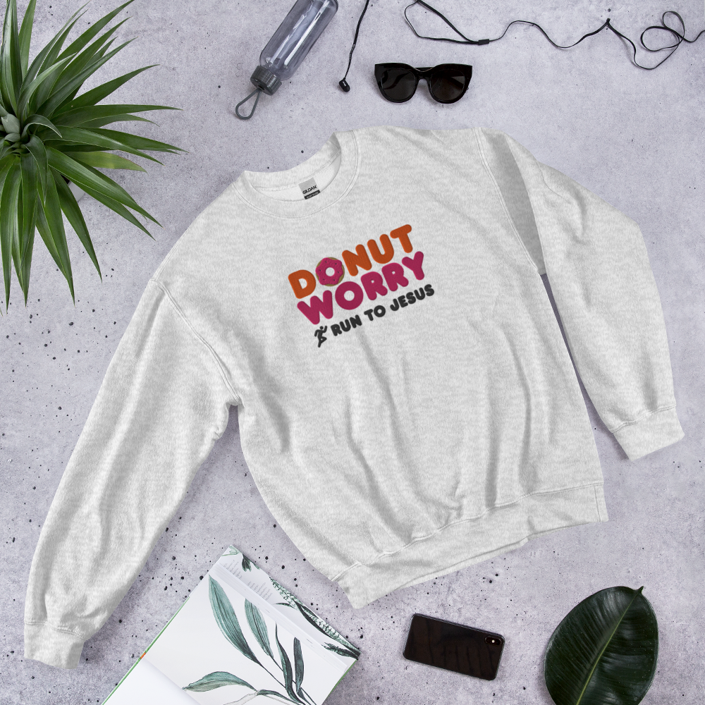 Embroidered Run To Jesus Sweatshirt