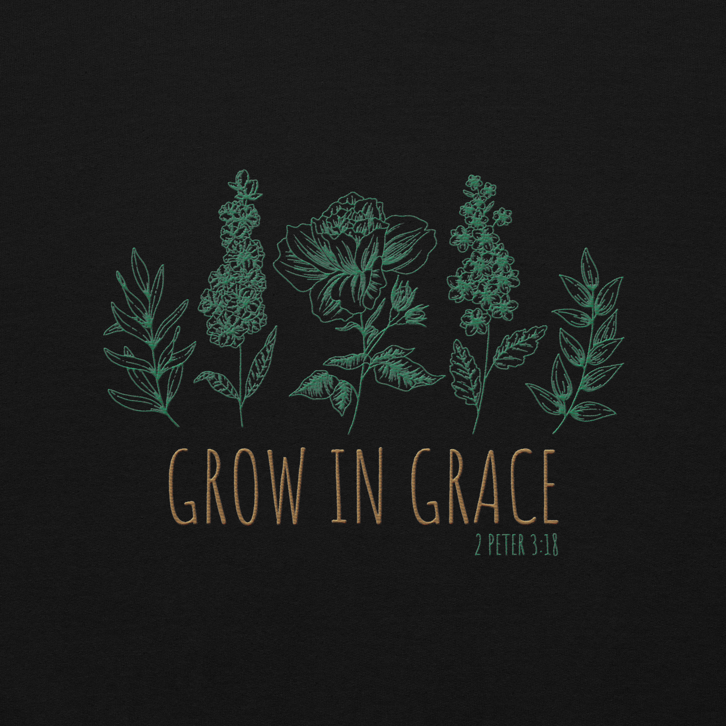 Grow in Grace Embroidered Women's Sweatshirt