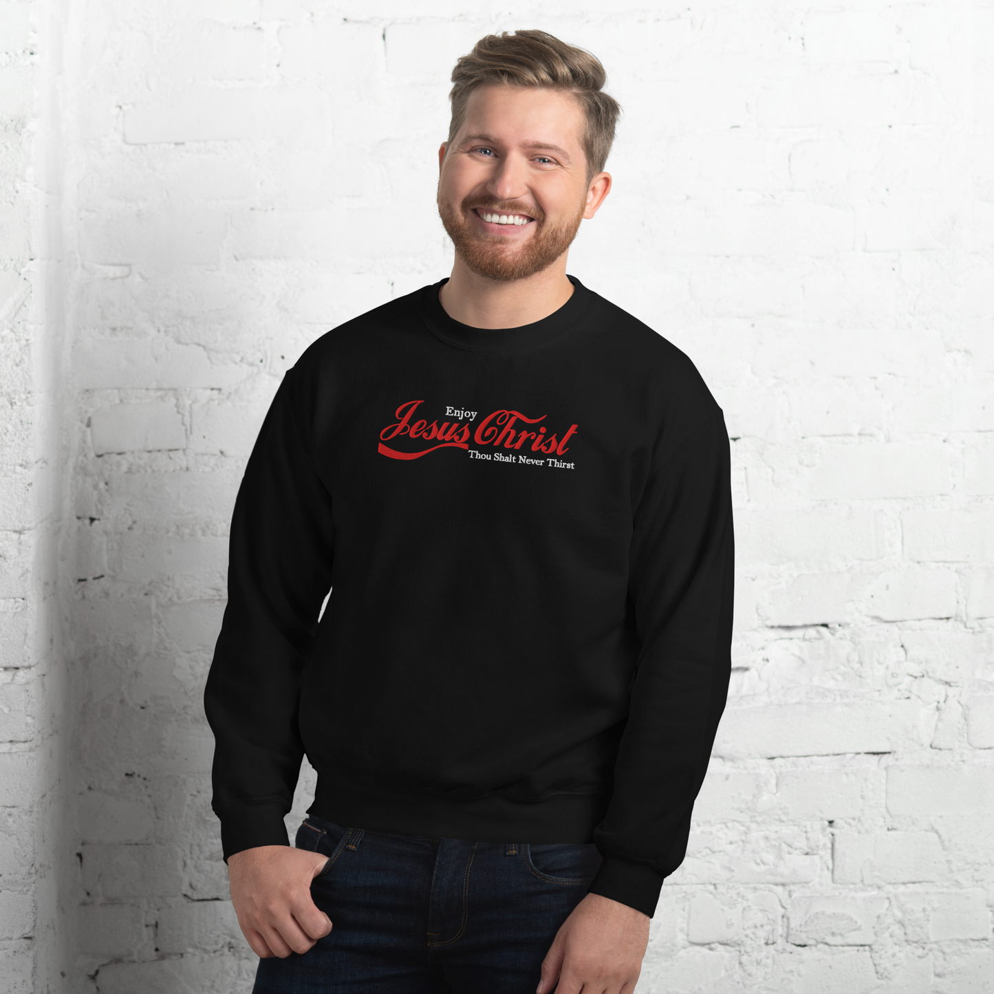Embroidered Jesus Christ Sweatshirt