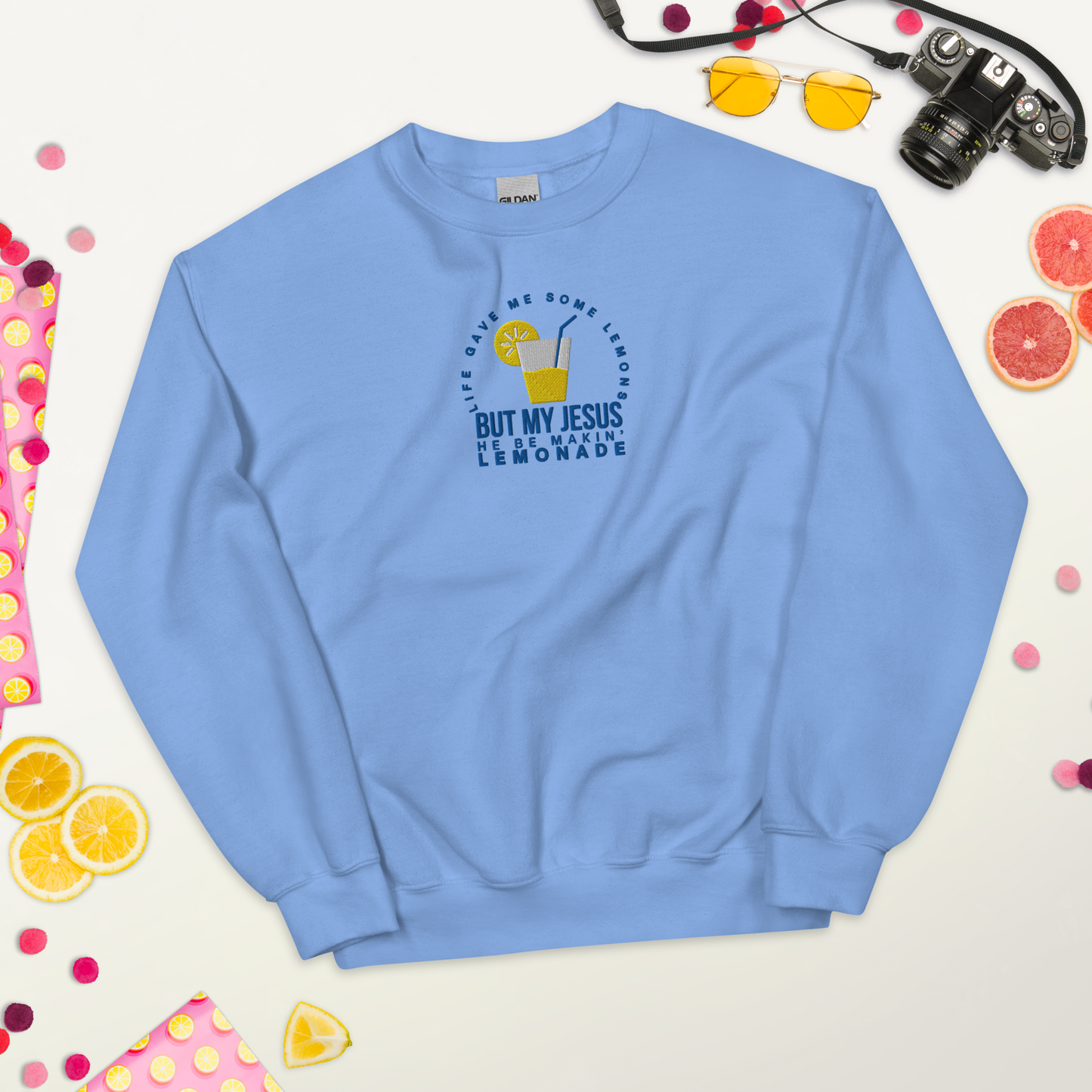 Embroidered Life Gave Me Lemons Sweatshirt