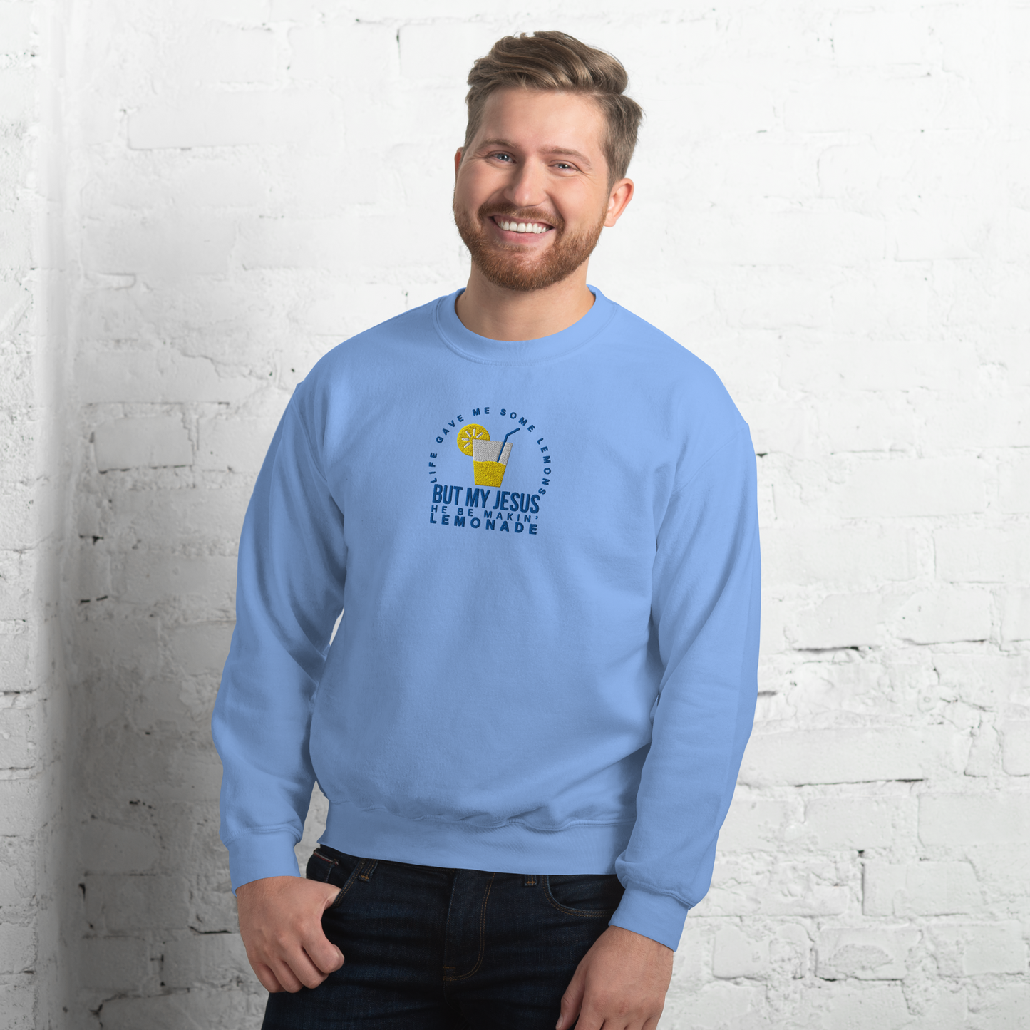 Embroidered Life Gave Me Lemons Sweatshirt