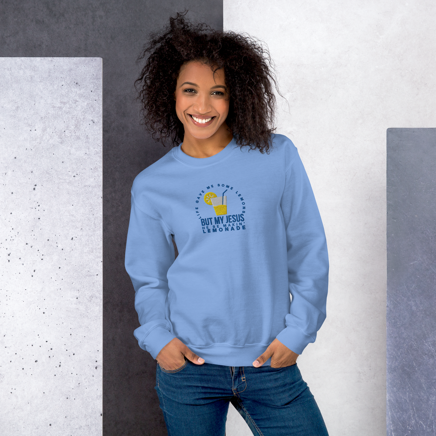 Embroidered Life Gave Me Lemons Sweatshirt