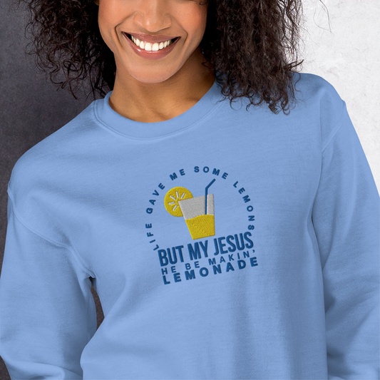 Embroidered Life Gave Me Lemons Sweatshirt