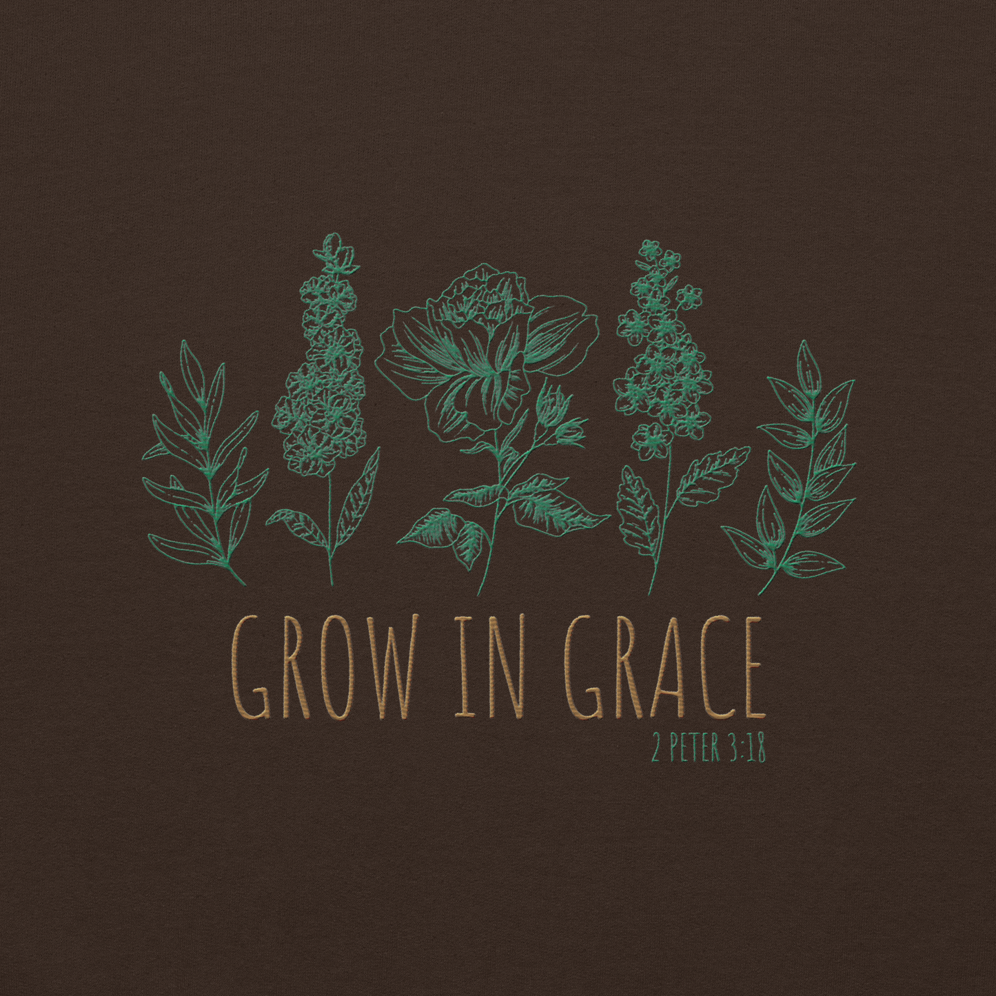 Grow in Grace Embroidered Women's Sweatshirt