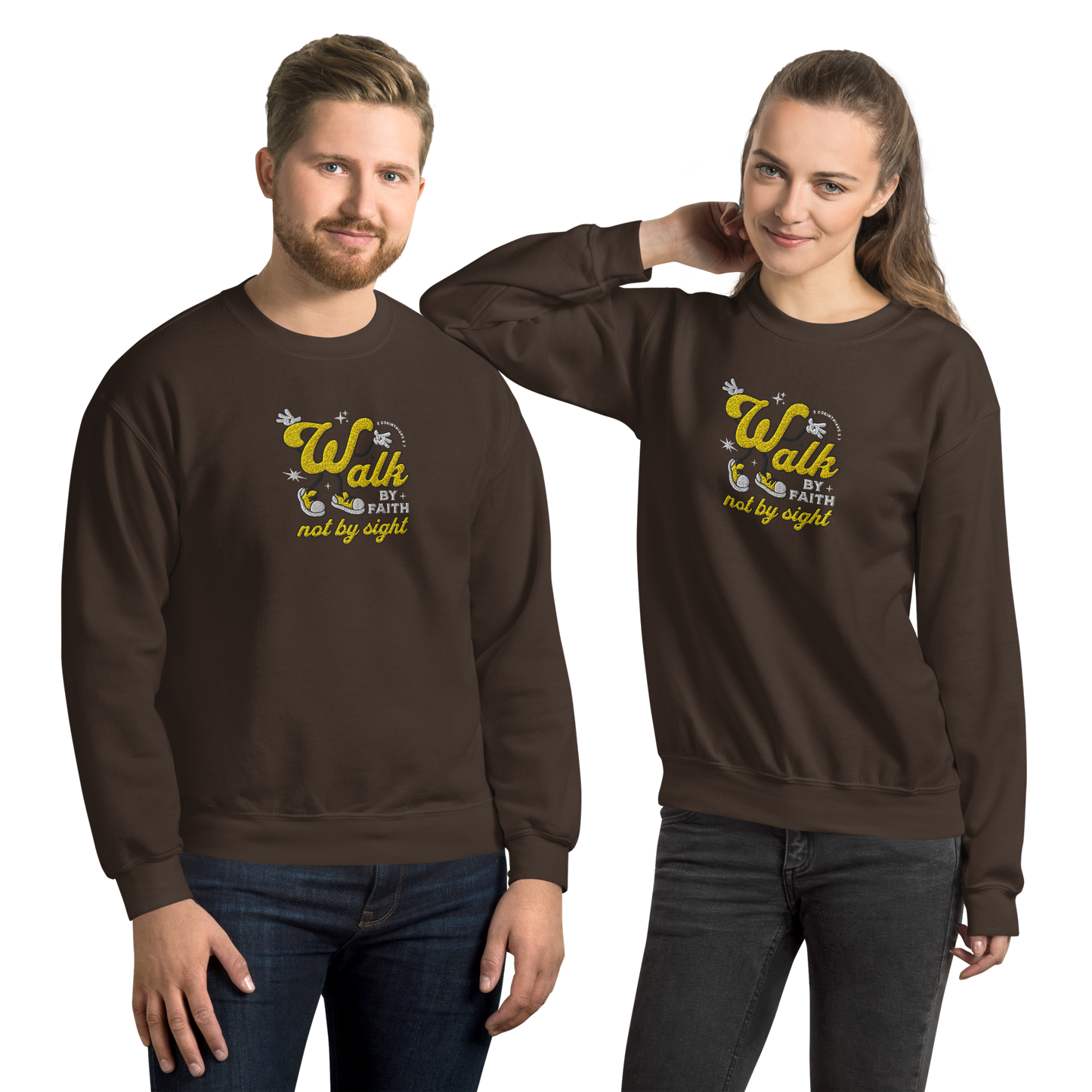 Embroidered Walk By Faith Sweatshirt