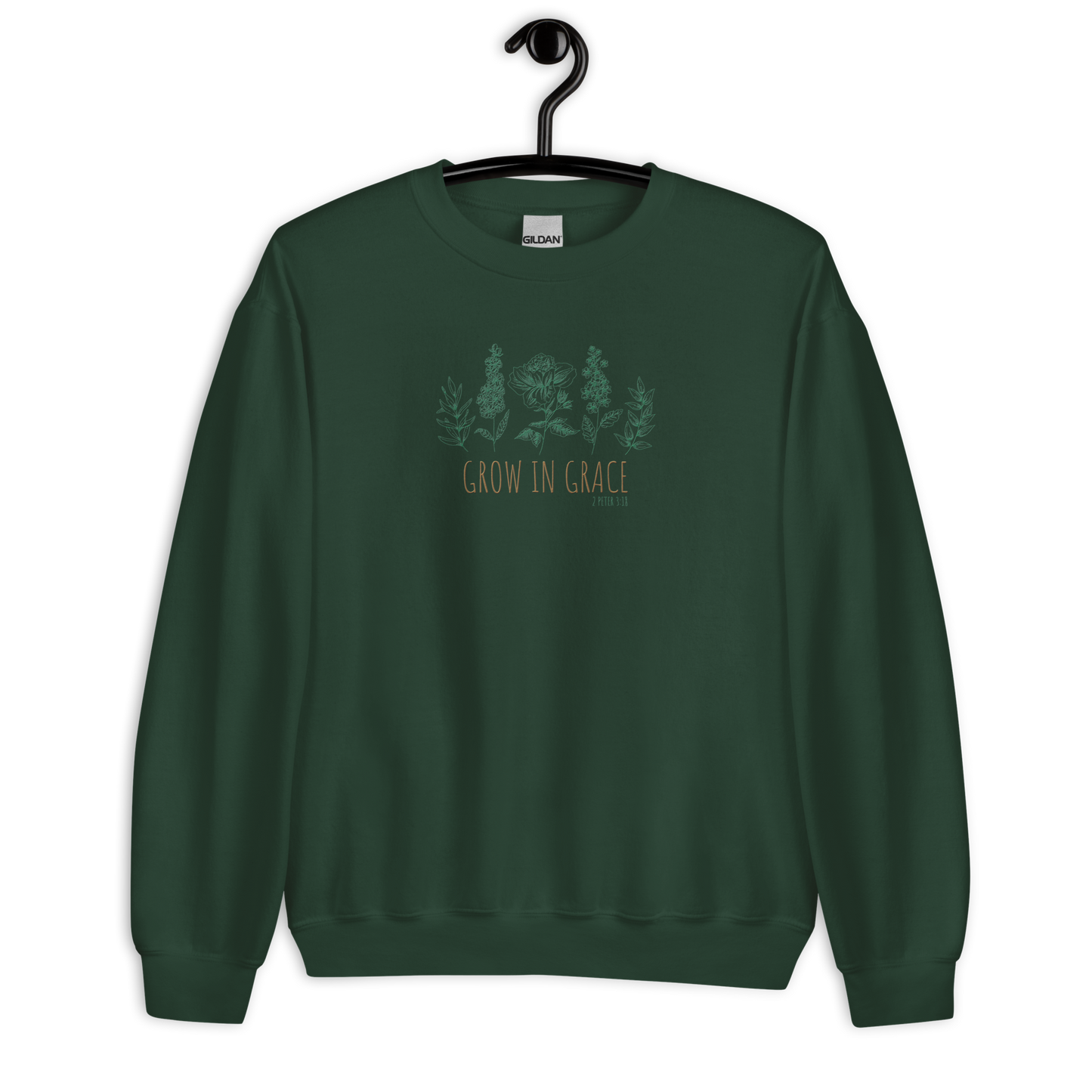 Grow in Grace Embroidered Women's Sweatshirt