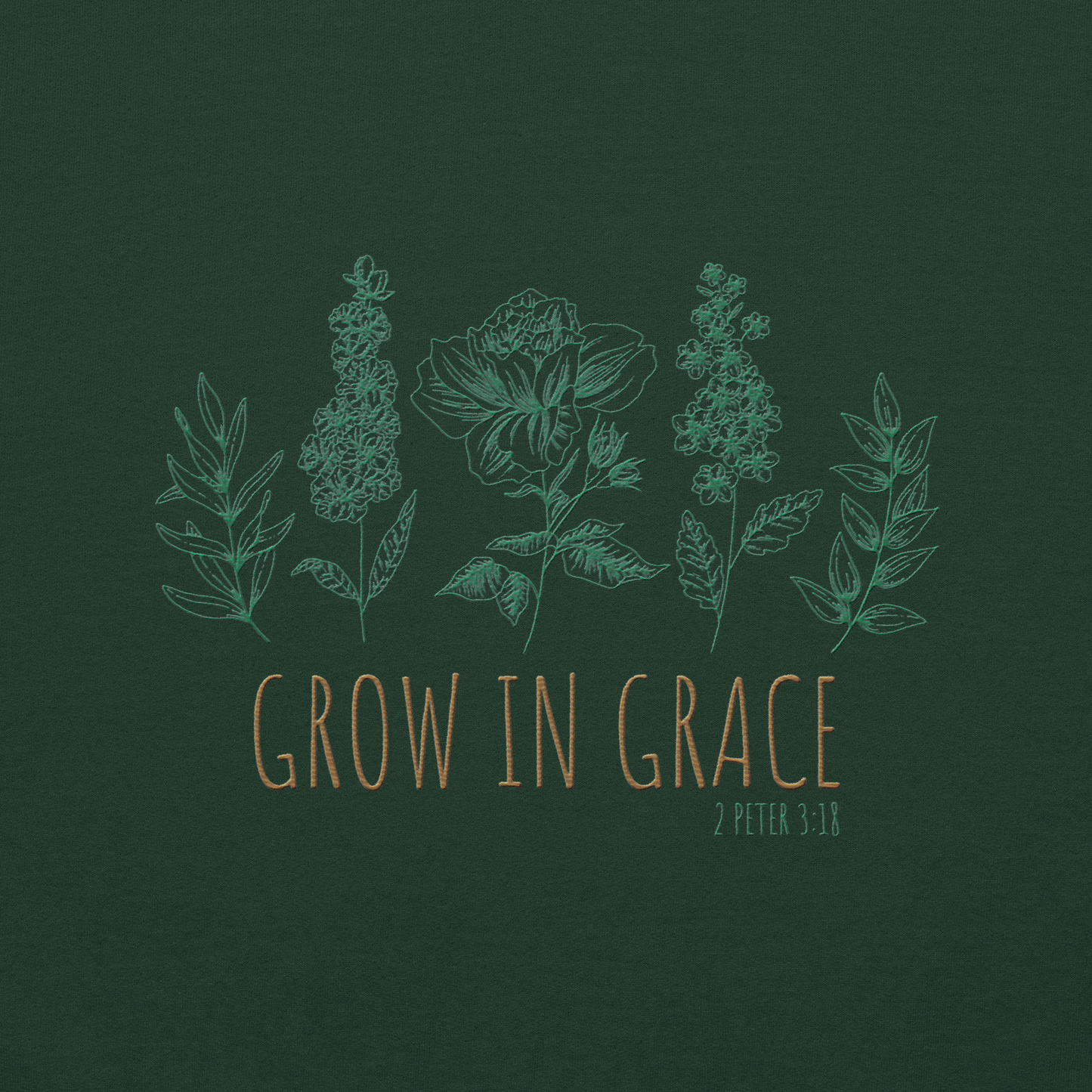 Grow in Grace Embroidered Women's Sweatshirt