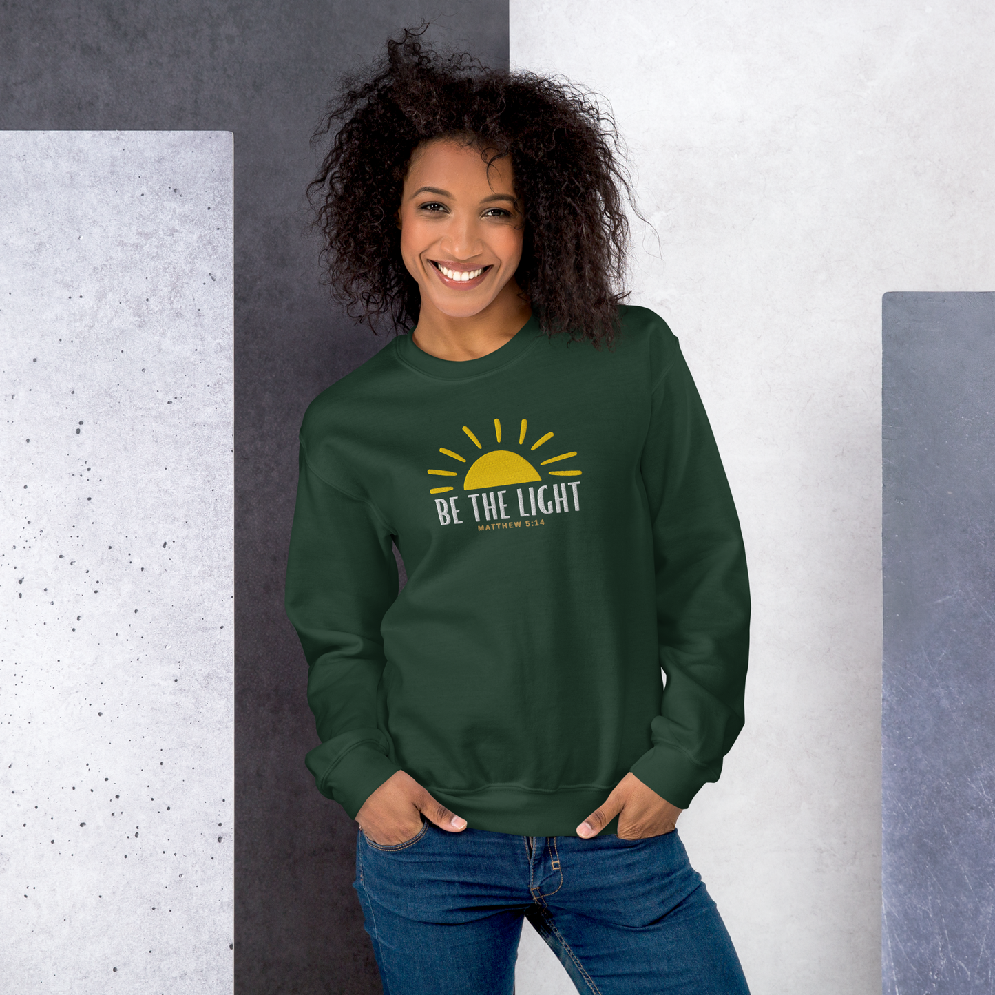Be the Light Embroidered Sweatshirt