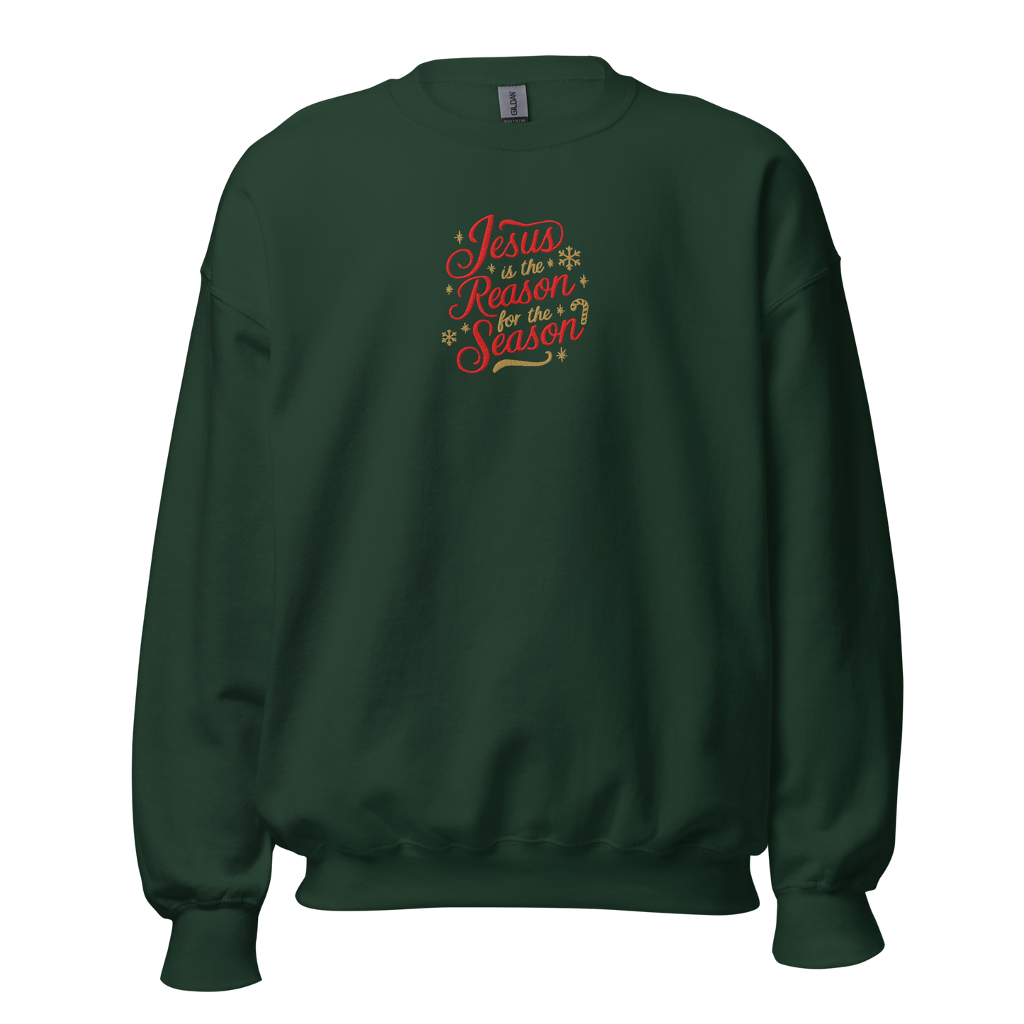 Embroidered Jesus is The Reason for The Season Sweatshirt