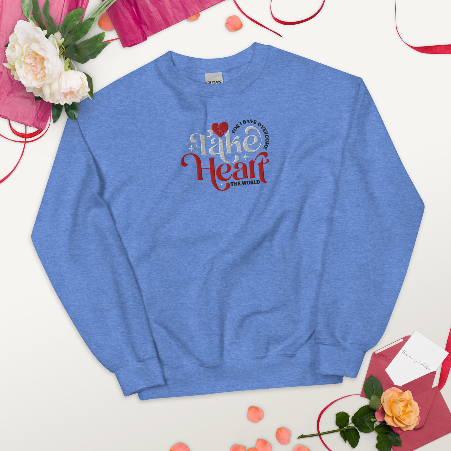Embroidered Take Heart Sweatshirt