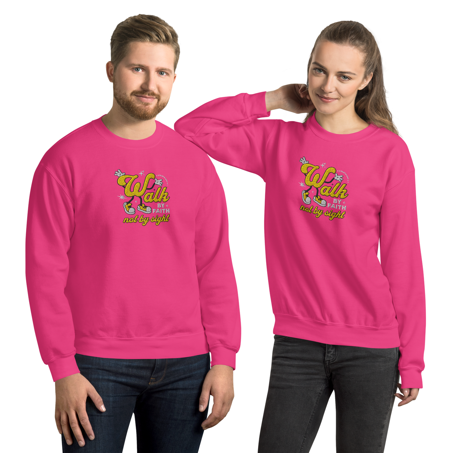 Embroidered Walk By Faith Sweatshirt