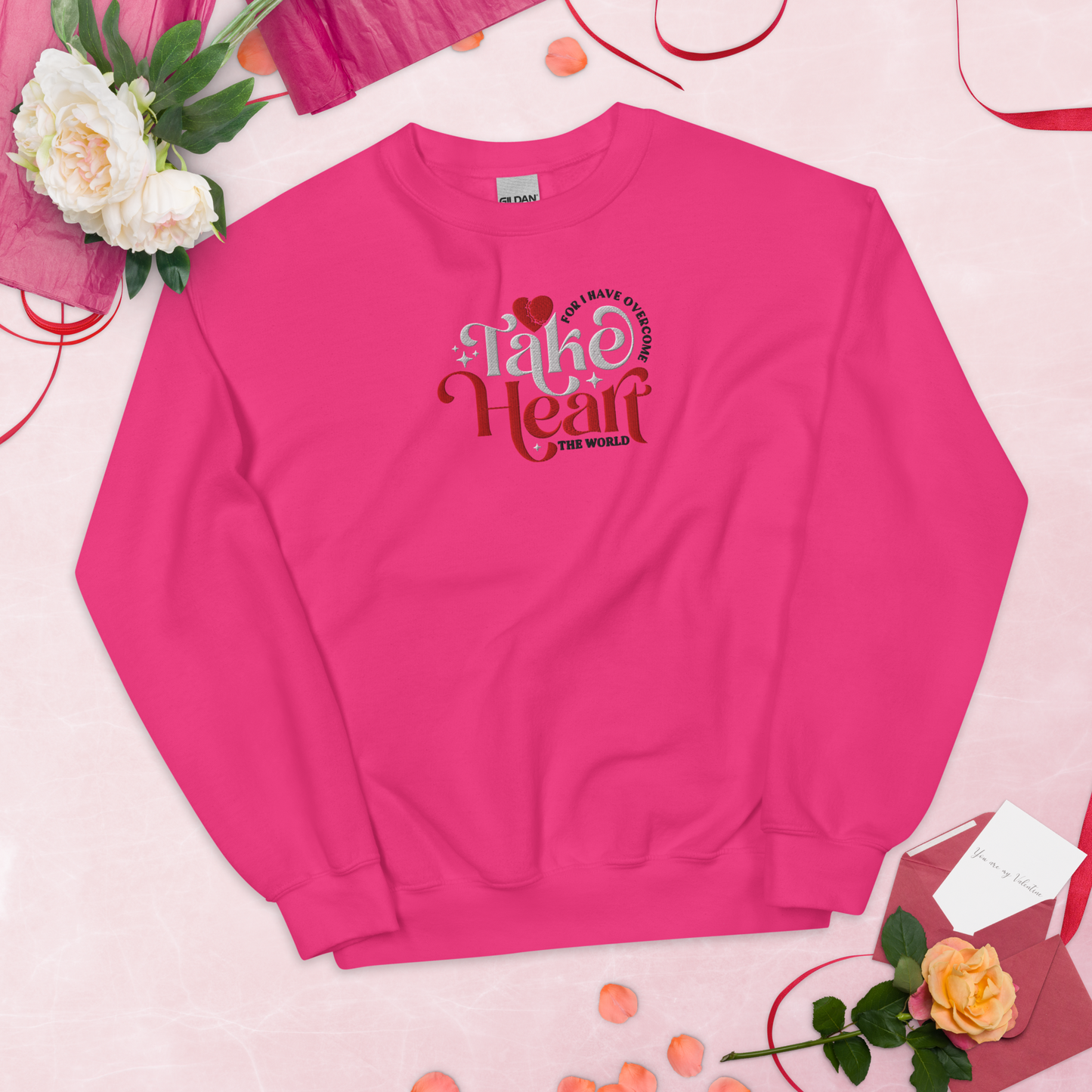 Embroidered Take Heart Sweatshirt