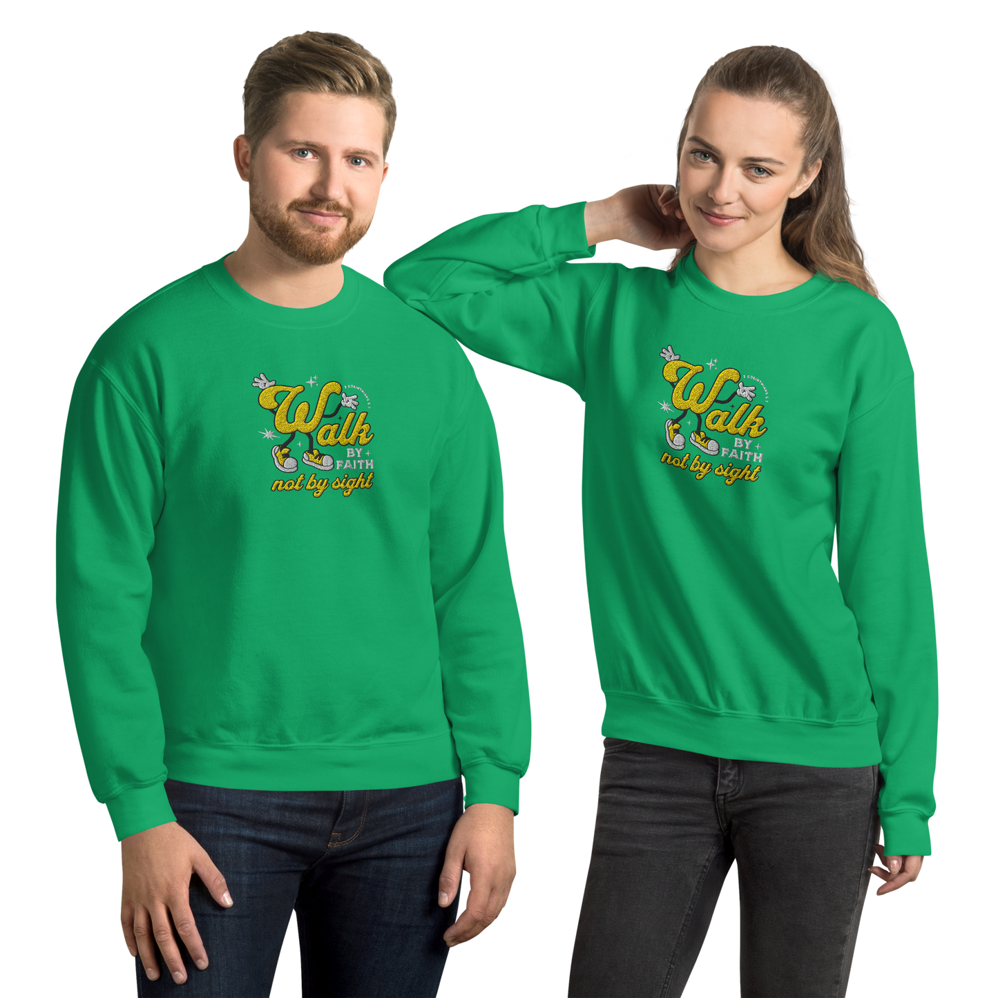 Embroidered Walk By Faith Sweatshirt