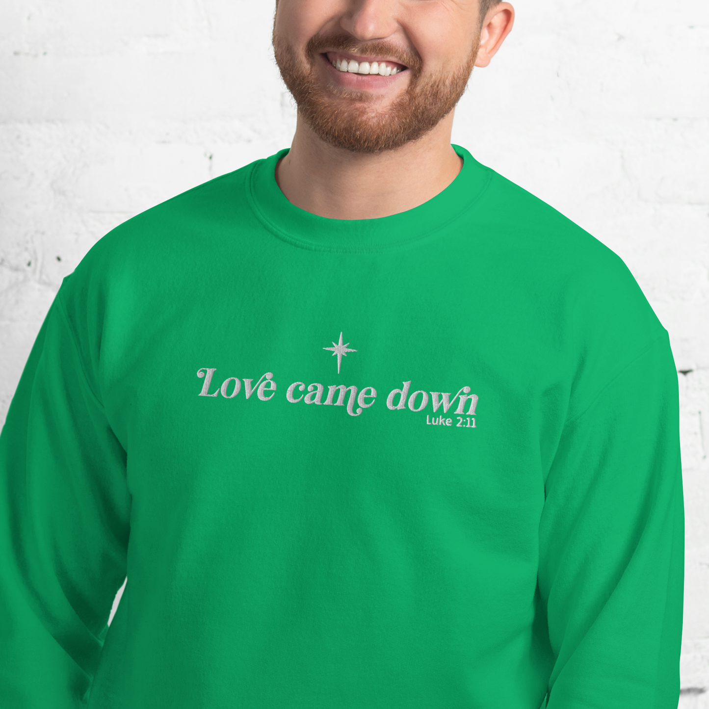 Embroidered Love Came Down Sweatshirt