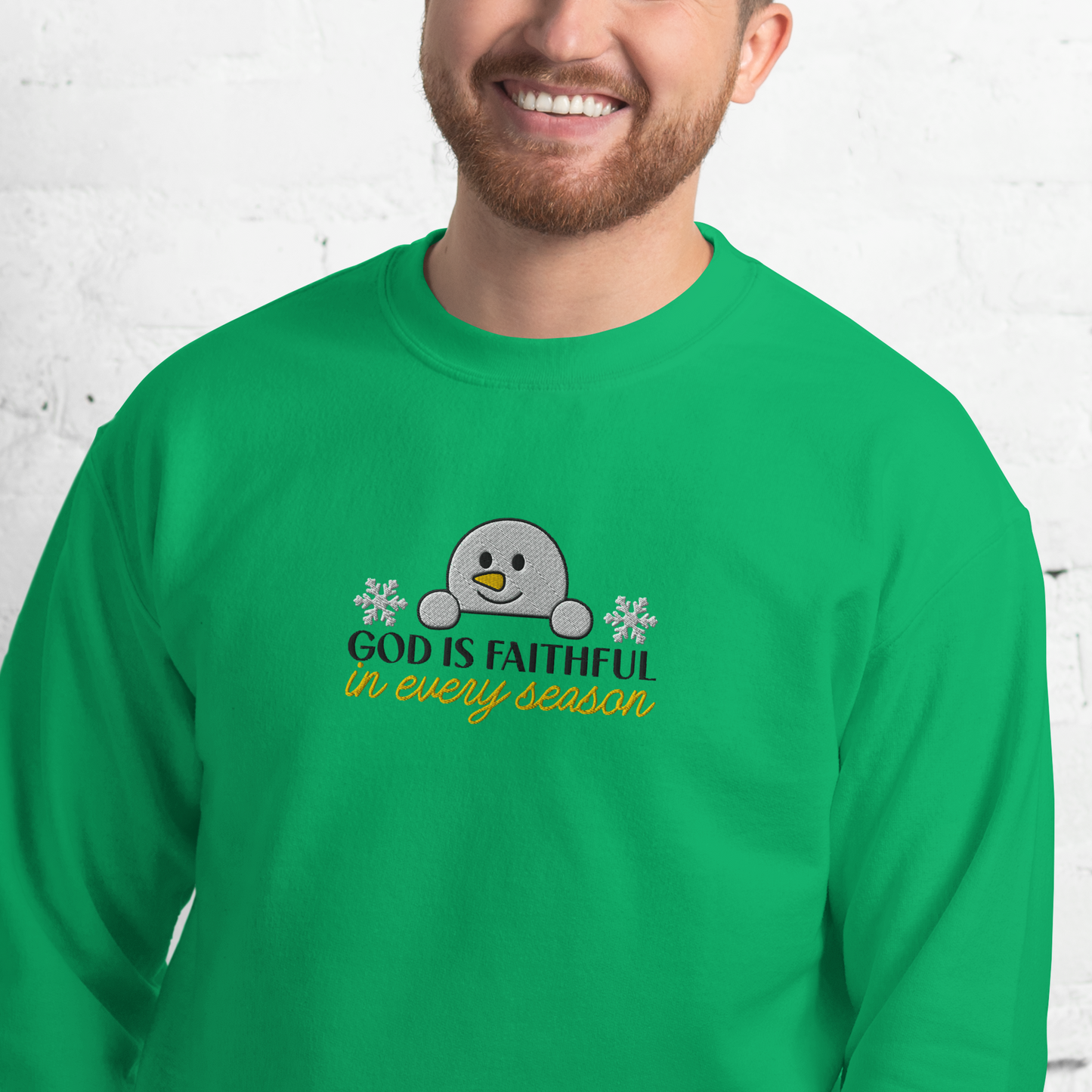 Embroidered God Is Faithful Sweatshirt