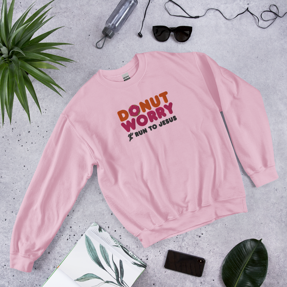 Embroidered Run To Jesus Sweatshirt
