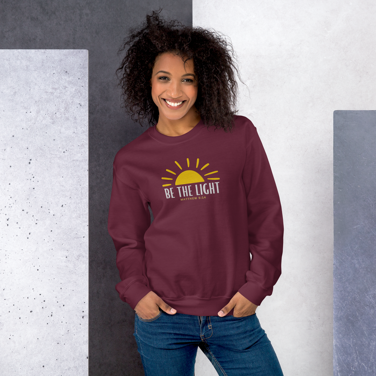 Be the Light Embroidered Sweatshirt