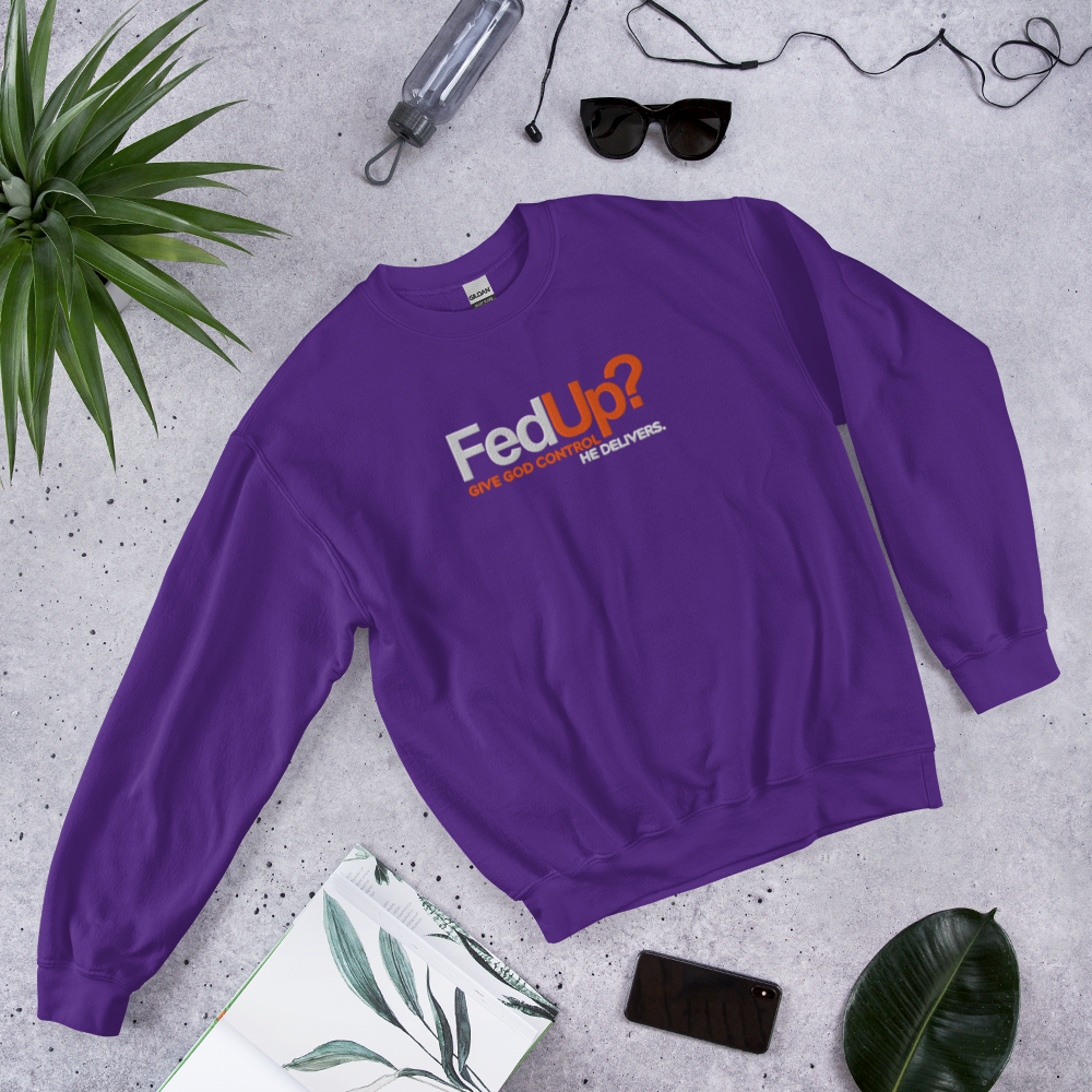 Embroidered Give God Control Sweatshirt