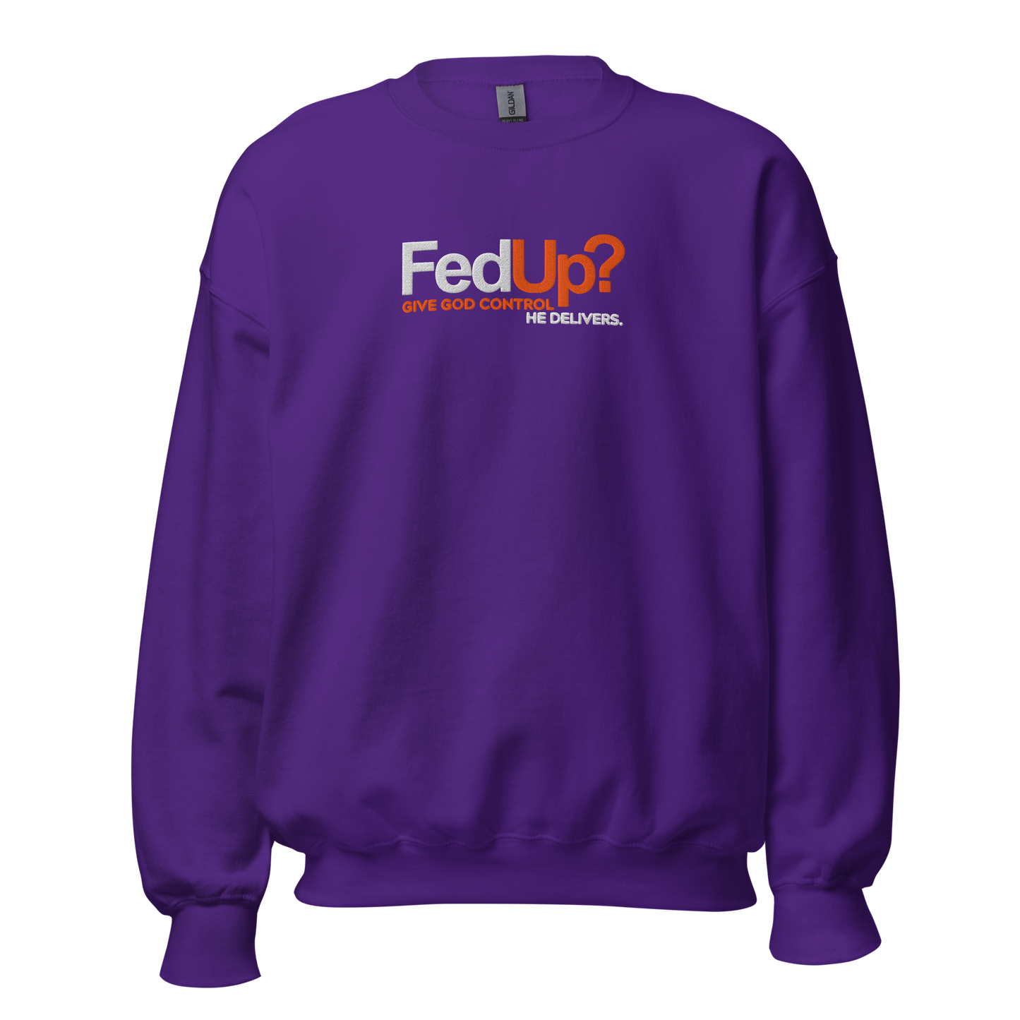 Embroidered Give God Control Sweatshirt
