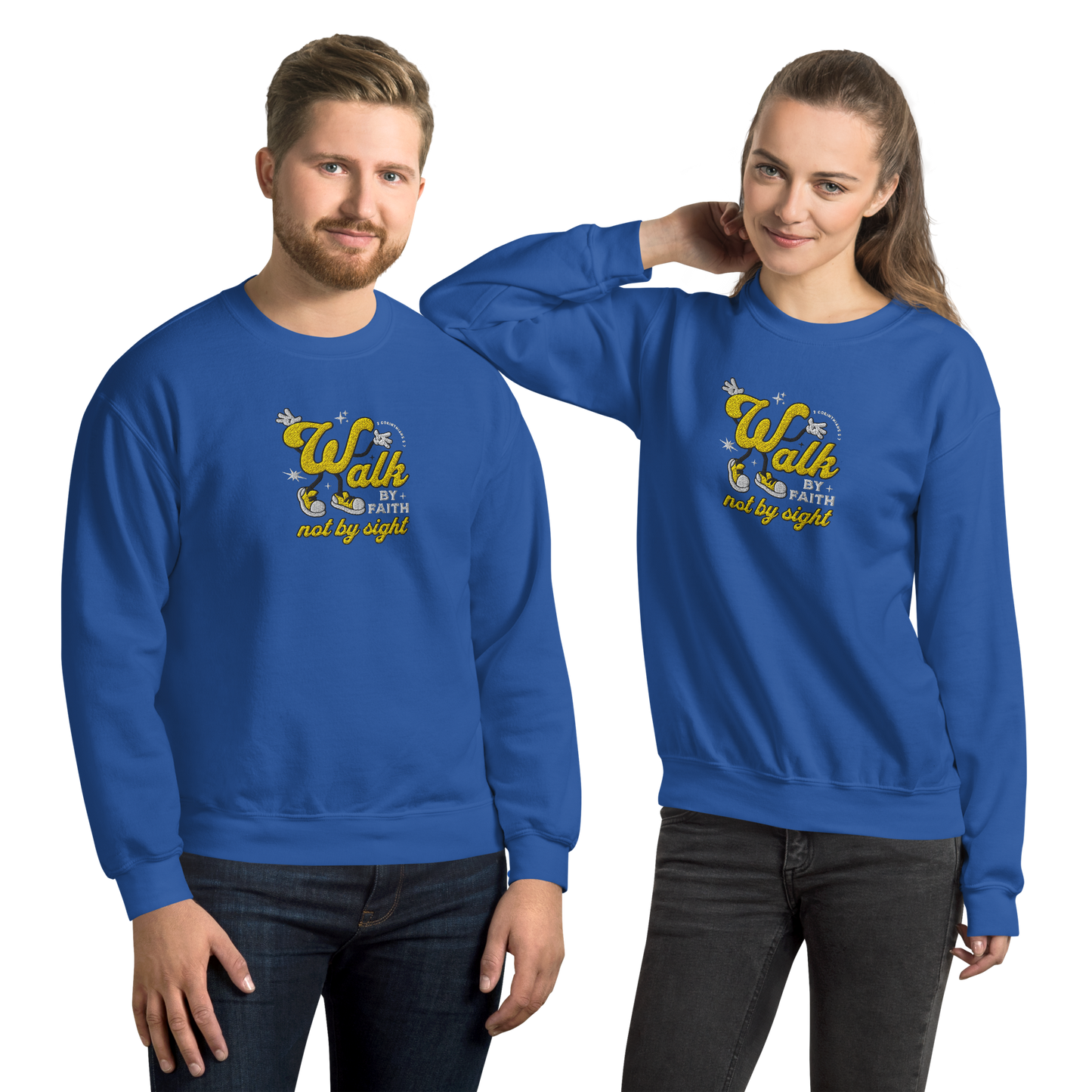 Embroidered Walk By Faith Sweatshirt