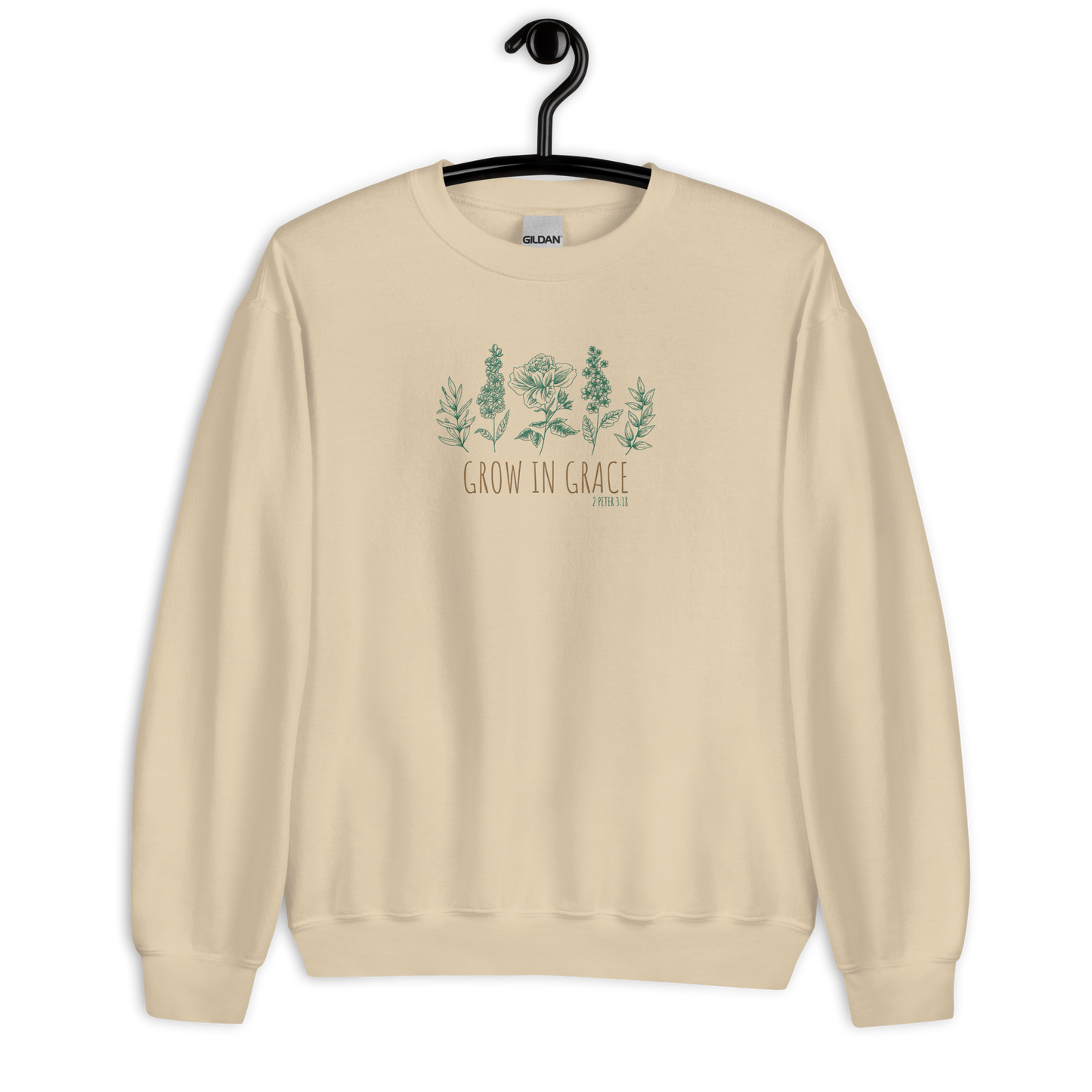 Grow in Grace Embroidered Women's Sweatshirt