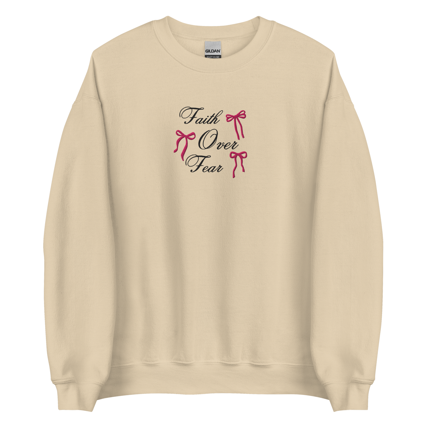 Embroidered Faith Over Fear Sweatshirt