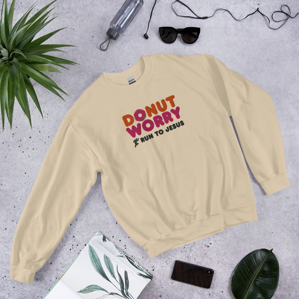 Embroidered Run To Jesus Sweatshirt