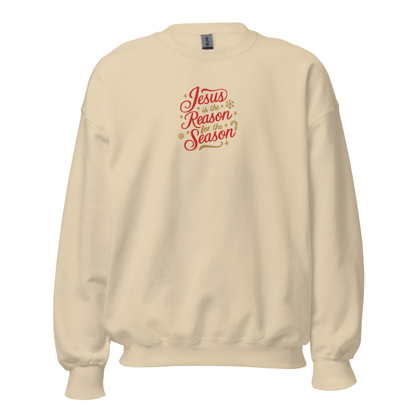 Embroidered Jesus is The Reason for The Season Sweatshirt