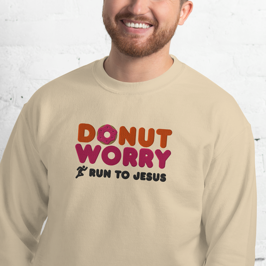 Embroidered Run To Jesus Sweatshirt