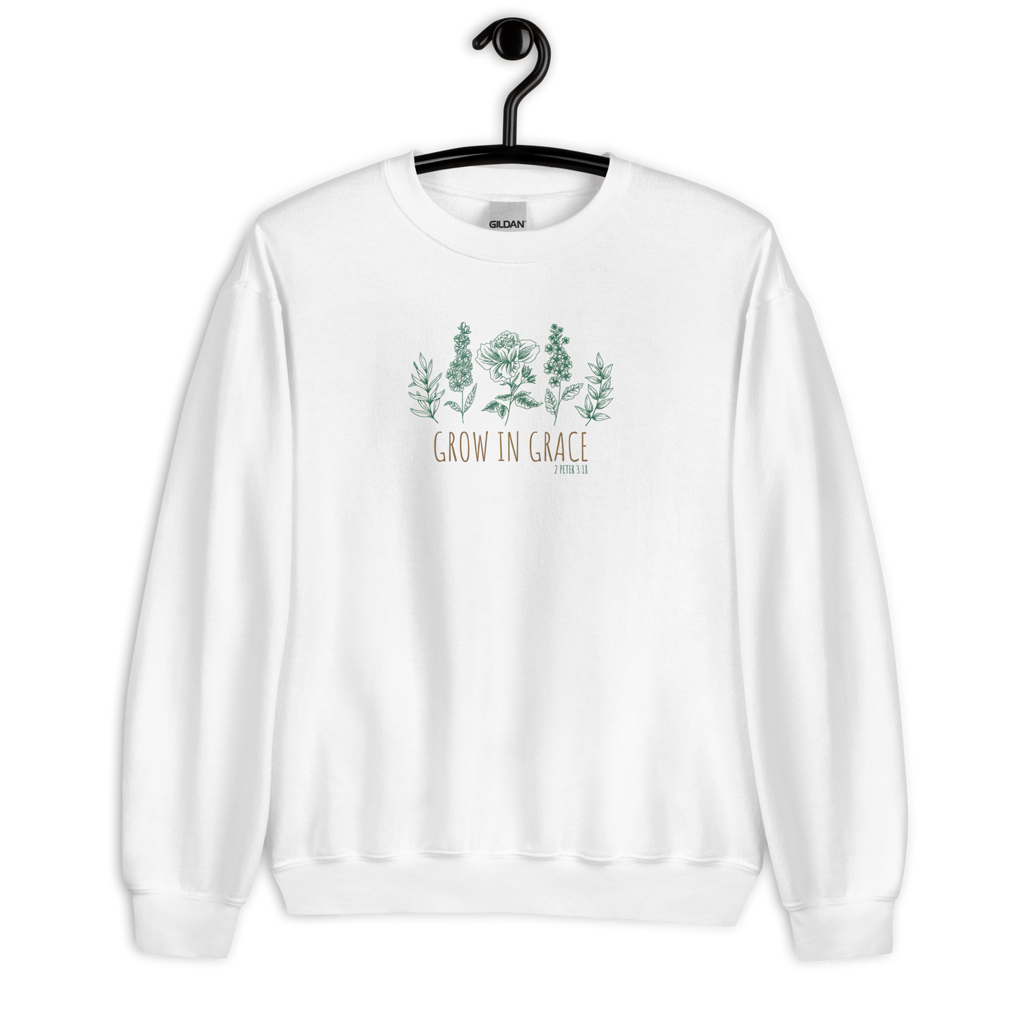Grow in Grace Embroidered Women's Sweatshirt