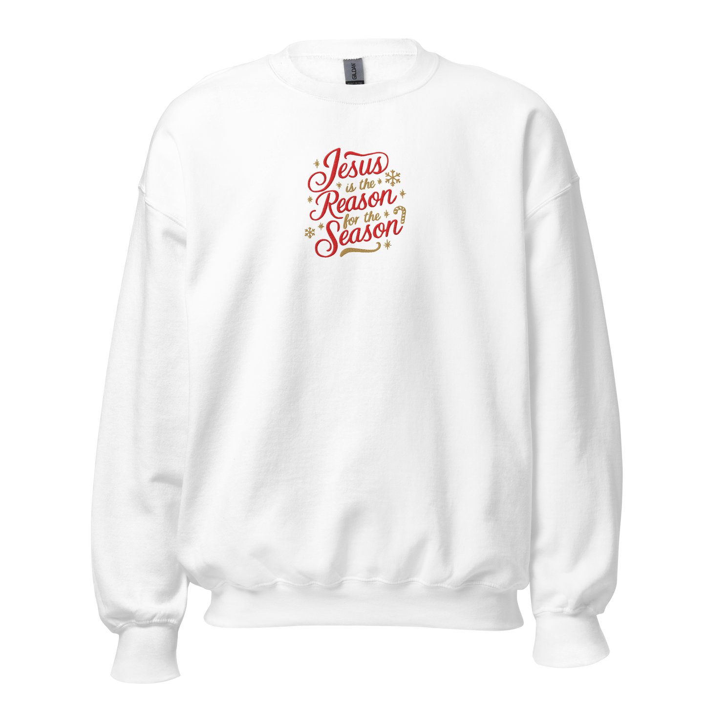 Embroidered Jesus is The Reason for The Season Sweatshirt