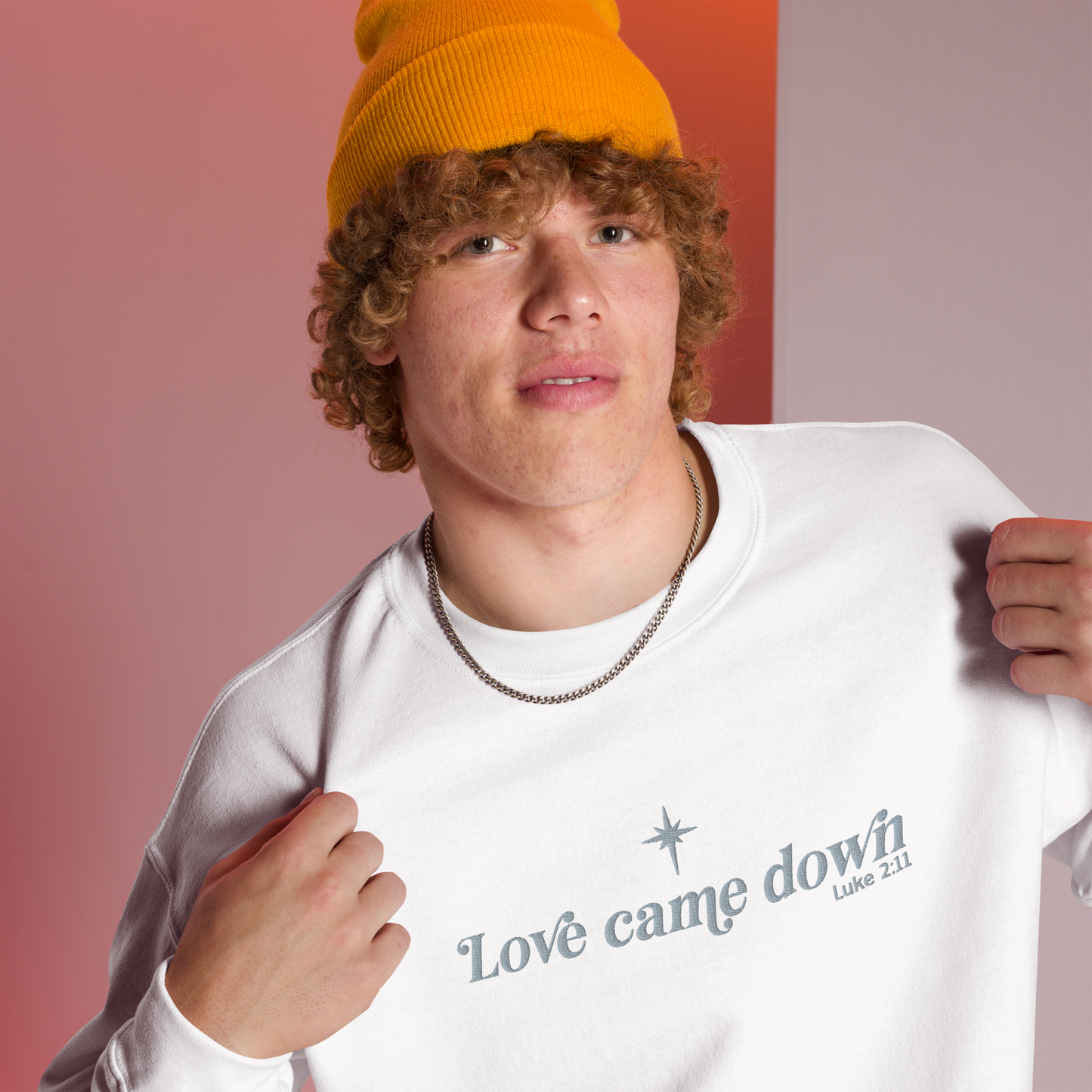 Embroidered Love Came Down Sweatshirt
