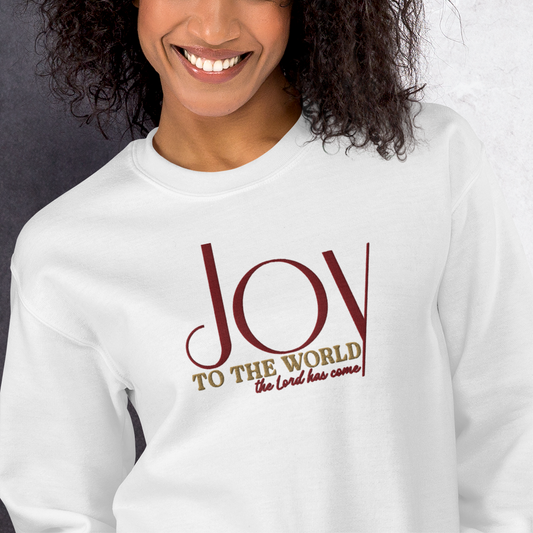 Embroidered Joy to The World Sweatshirt