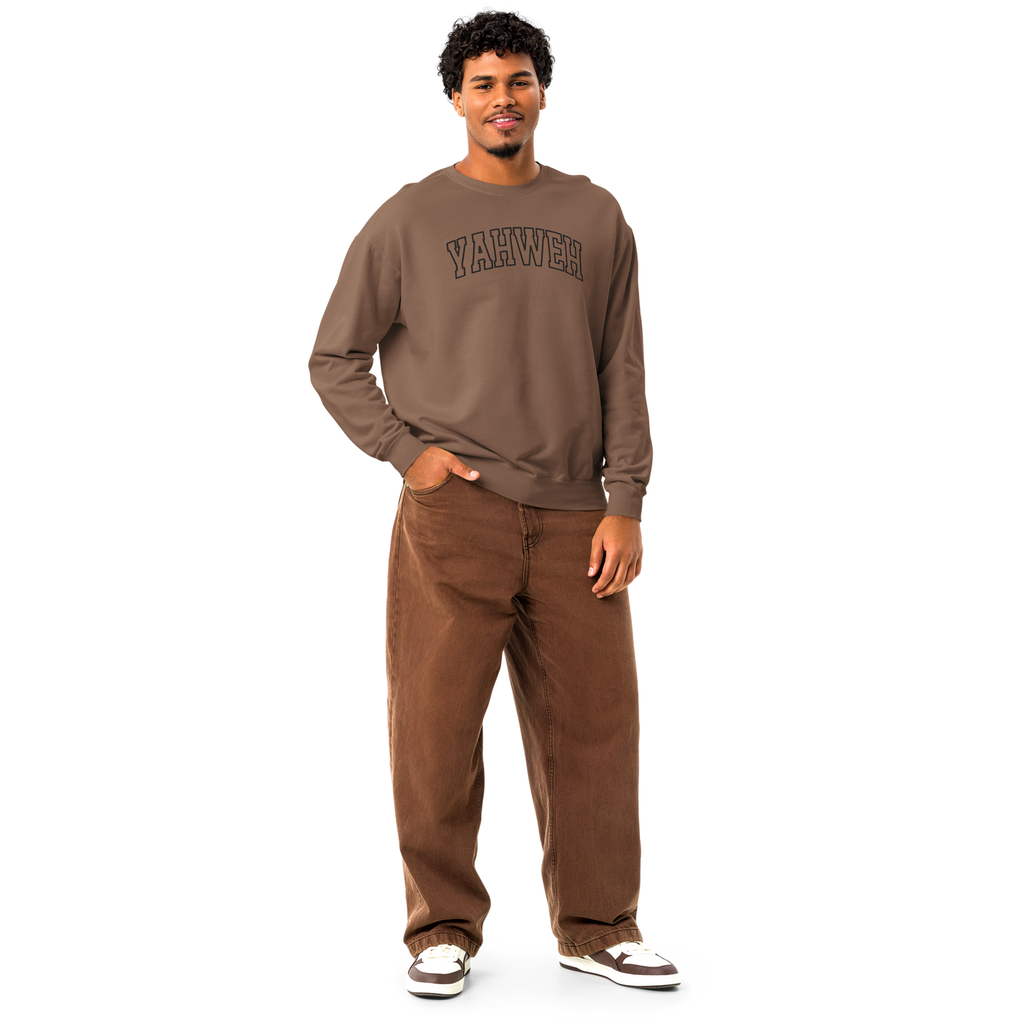 Embroidered Yahweh Comfort Colors Sweatshirt