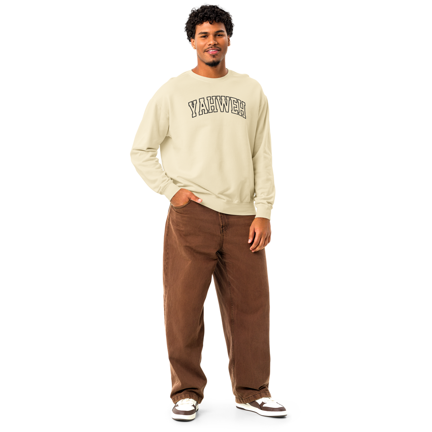 Embroidered Yahweh Comfort Colors Sweatshirt